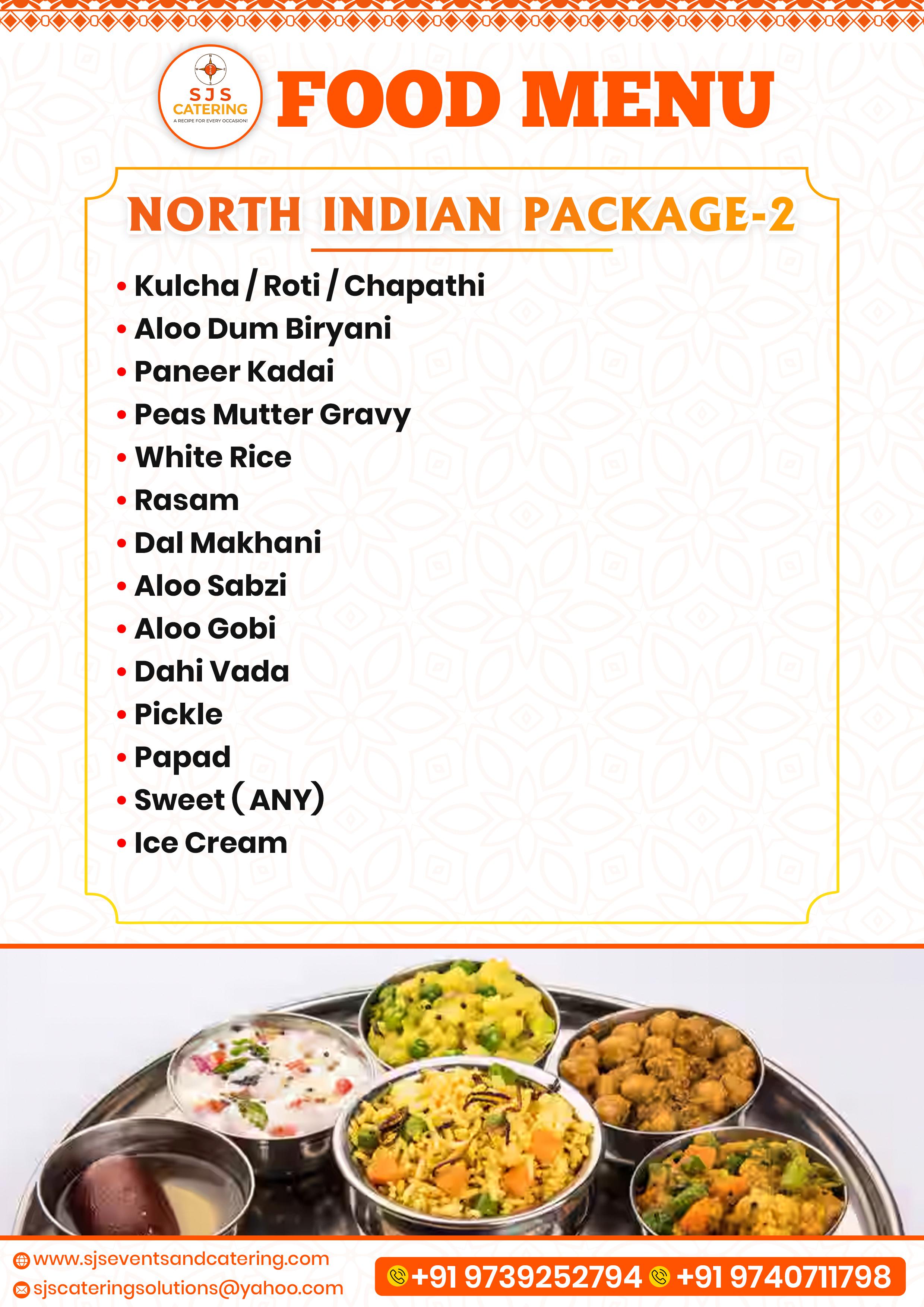 Veg Catering Package for Weddings in Bangalore by SJS Events & Catering