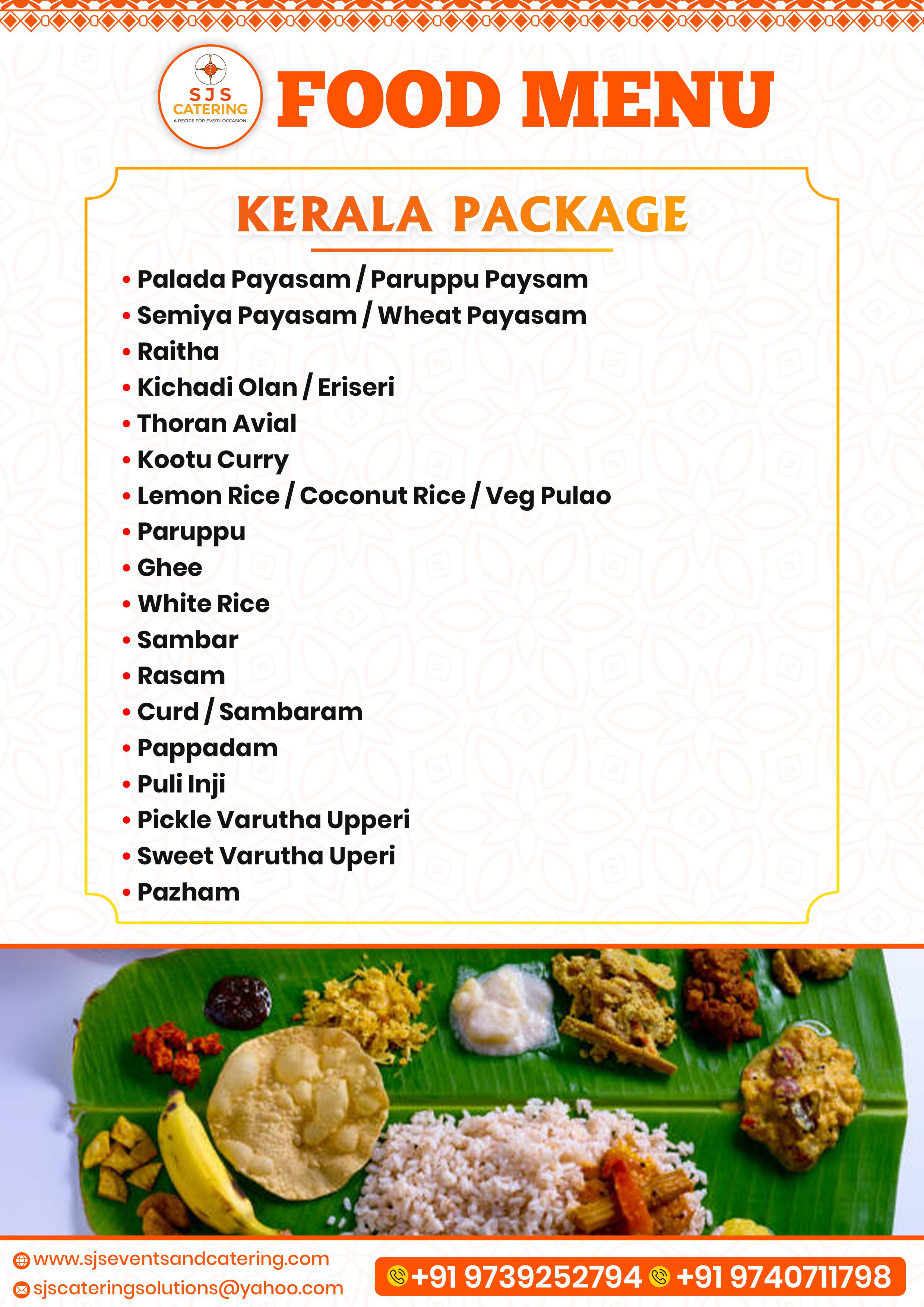 Veg Catering Package for Weddings in Bangalore by SJS Events & Catering